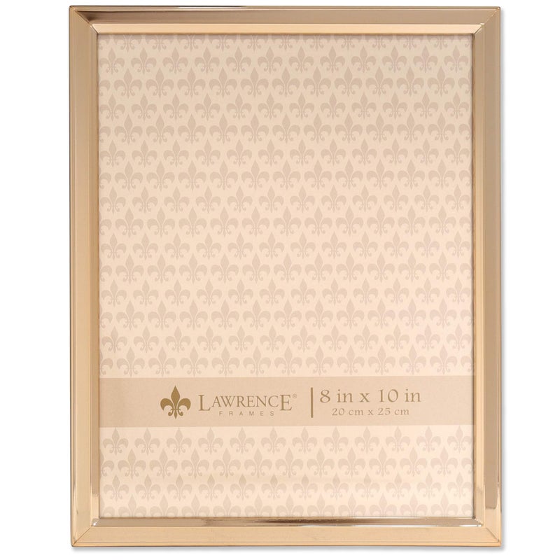Lawrence Frames 8x10 Gold Metal Classic Bevel Picture Frame - Image 1